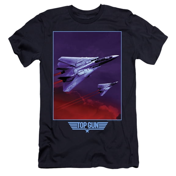 Top Gun Clouds Unisex Adult Canvas Brand T Shirt for Men and Women, Navy, 2X-Large