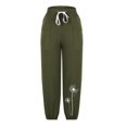 thumbnail image 4 of VEKDONE Pantalon Long en Lin pour Femmes Vert Armée P, 4 of 6