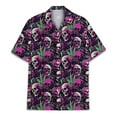 thumbnail image 2 of Colorful Tropical Marijuana Skull Hawaiian Shirt For Men Summer Aloha Mens Hawaiian Shirts Short Sleeve Button Down Shirt Men, 2 of 7