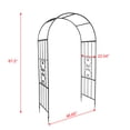 thumbnail image 4 of 46.65"W X 87.2"H Garden Trellis, Outdoor Wedding Arbor, Metal Arch Trellis with Stakes, Climbing Plants Arbor Party Decoration Décor, 4 of 10