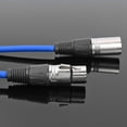 thumbnail image 4 of Cable XLR de 3 pines macho a hembra de 1 m Cable de cable de micrófono blindado (azul), 4 of 9