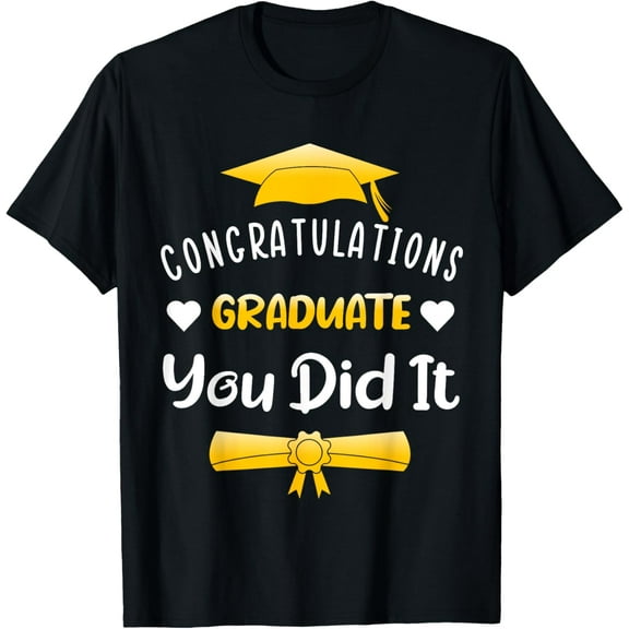 t-shirt Funny T-Shirt Class of 2024 Graduate You did it Congratulations mens,black,women,funny,men,journey,Crew Neck, Short Sleeve,printing