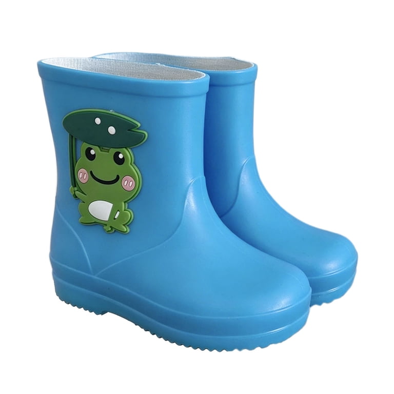 YMNXA Toddler Kids Girls Boys Rain Boots Non Slip Flat Sole