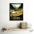 thumbnail image 2 of Train Rail Scenic Route Landscape Mountain Lake Canada Southern Pacific Vintage Travel Ad Art Print Framed Poster Wall Decor 12x16 inch, 2 of 4
