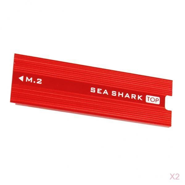 Disipador térmico de aluminio Sunnimix 2 Paquetes PCIe M.2 con Almohadilla Térmica Rojo