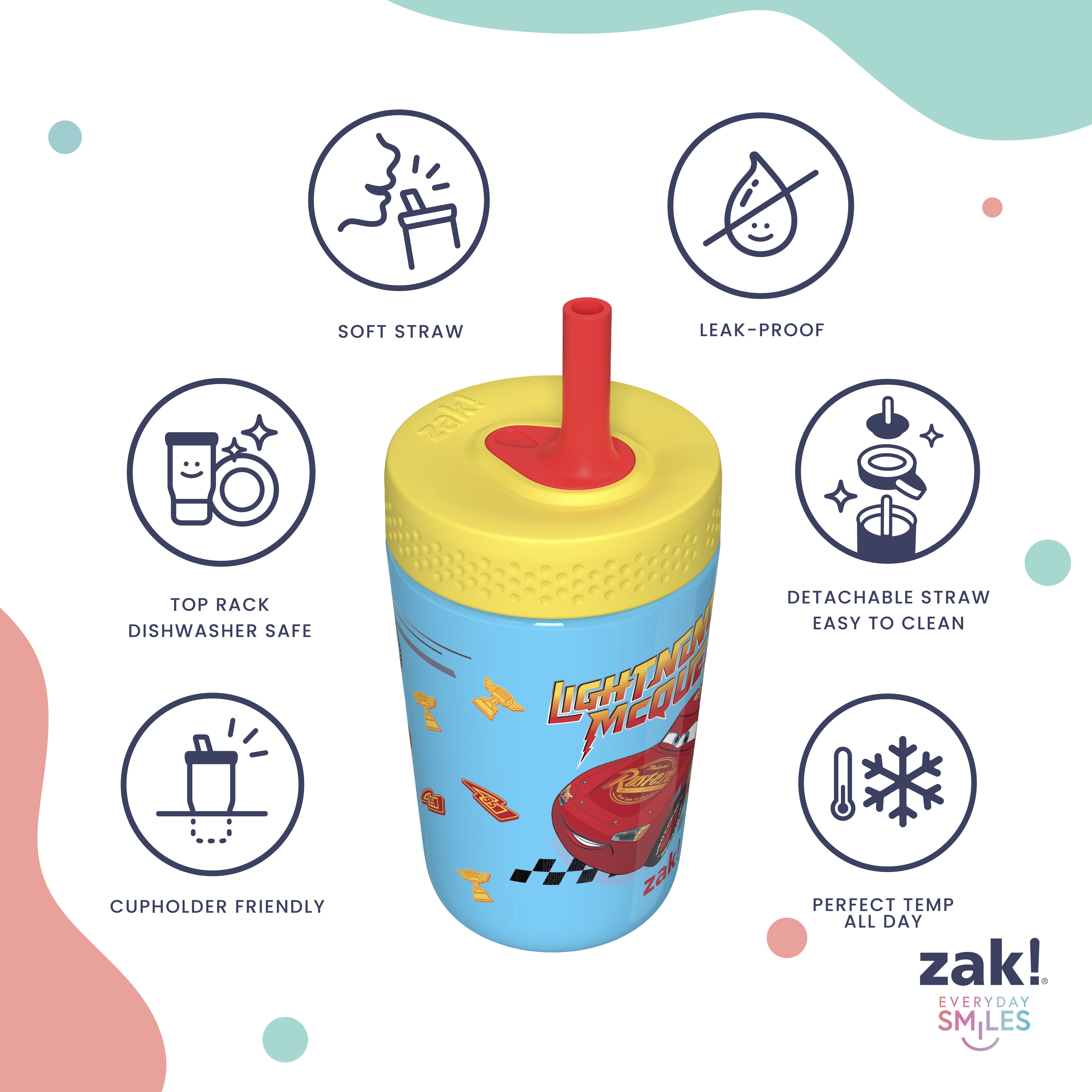 Zak Designs 12oz Kincaid Tumbler, Cars photo 5