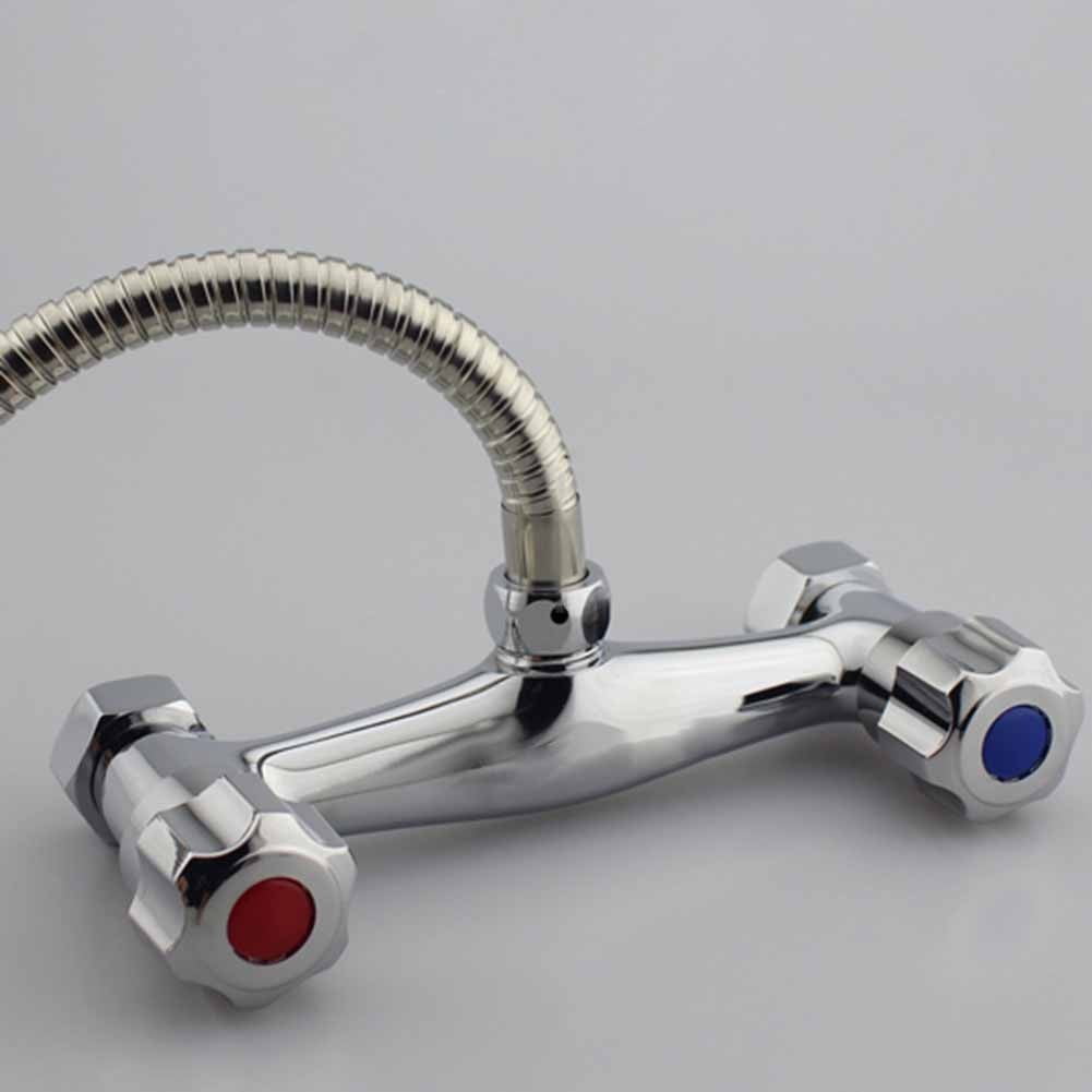 Sufanic Bathroom Shower Mixer Wall Mount Hot Cold Water Showering Faucet Temperature Control Valve Twin Outlet Chrome