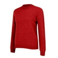 thumbnail image 6 of Womens Mock Neck Long Sleeve Knit Sweaters Turtleneck Casual Lightweight Button Cuffs Fall Pullover Sweater Wine XL, 6 of 7