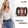 thumbnail image 2 of SUOSDEY Women's Belts Ladies Leather Waist Belt for Jeans Dress 3 Pack, 2 of 6
