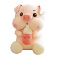 thumbnail image 2 of Lindo Cerdo Con Botella De Peluche De Juguete Suave Muñeco De Peluche Almohada Decoración Del Hogar Regalos De Cumpleaños, 2 of 8
