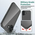 thumbnail image 4 of for iPhone 16 Case, Luxury Clear Ultra Slim Anti-Scratch Shockproof Non-Yellowing Acrylic Hard Back Protective Lightiweght Phone Case Cover Fit for iPhone 16 - Black, 4 of 6