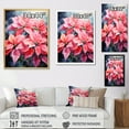thumbnail image 4 of Designart "Poinsettia Flower painting" Floral & Botanical Floater Framed Canvas Print, 4 of 7