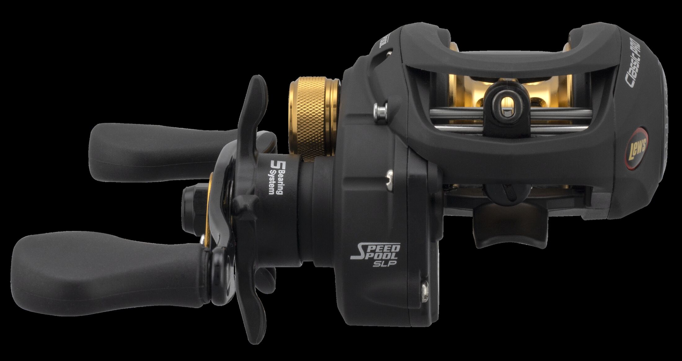 Lew's Classic Pro Speed Spool SLP Baitcast Fishing Reel, 7.5:1 Gear Ratio, Right-Hand Retrieve, Black