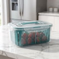 Container Structures Double Layer Large Fruit Storage Containers for Fridge, Food Grade Plastic Vegetable ...