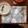 thumbnail image 4 of Pioneer Flower Floral Print Pattern Summer Placemats Table Placemats Set Of 6-Linen Kitchen Washable Placemats Table Mats 12x18 Inch Non-Slip Heat Resistant, 4 of 5