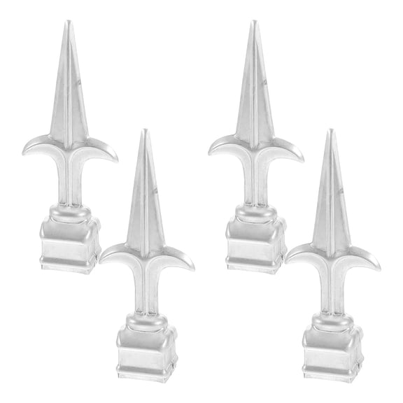 UPGRATOR Set of 4 Metal Fence Toppers for Garden Projects, and Stable Decorative Fence Accessories 11.8X3.3X1.3in
