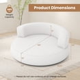 thumbnail image 2 of Costway 2PCS Inflatable Lounger Air Sofa with Detachable Cover Spacious Lying Area & Wide Armrests Blow Up Lounge Chair for Living Room White, 2 of 9