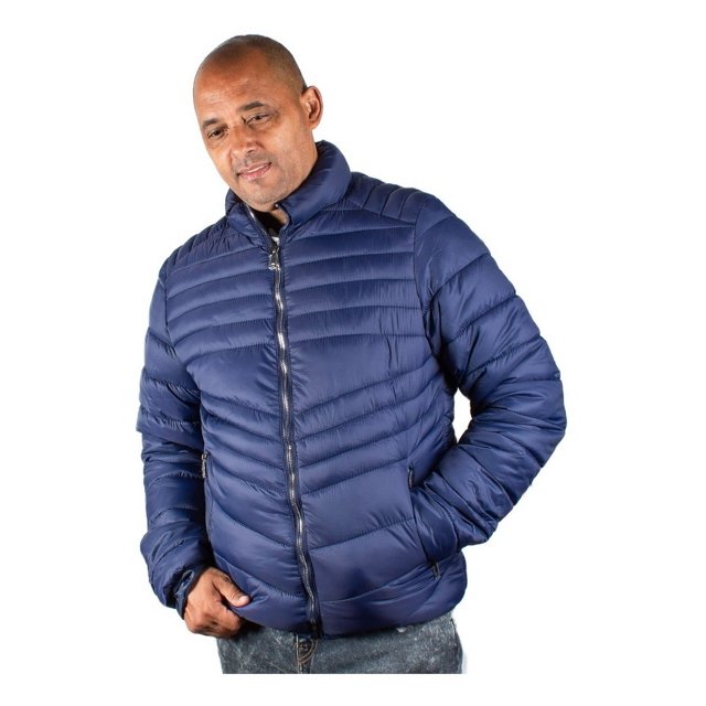 Chamarra Hombre Invierno Sin Capucha. Ligera Y Abrigada