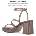 thumbnail image 5 of Journee Collection Womens Samilee Metallic Vegan Leather Platform Sandals, 5 of 7
