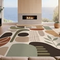 thumbnail image 2 of Design&I 4'x6' Ultra Soft Area Rug, Earthy Tones Geometric Abstract Design Contemporary Artistic Shapes with Natural Motifs Fluffy Washable Non Shedding for Bedroom Living Room Home Office, 2 of 3