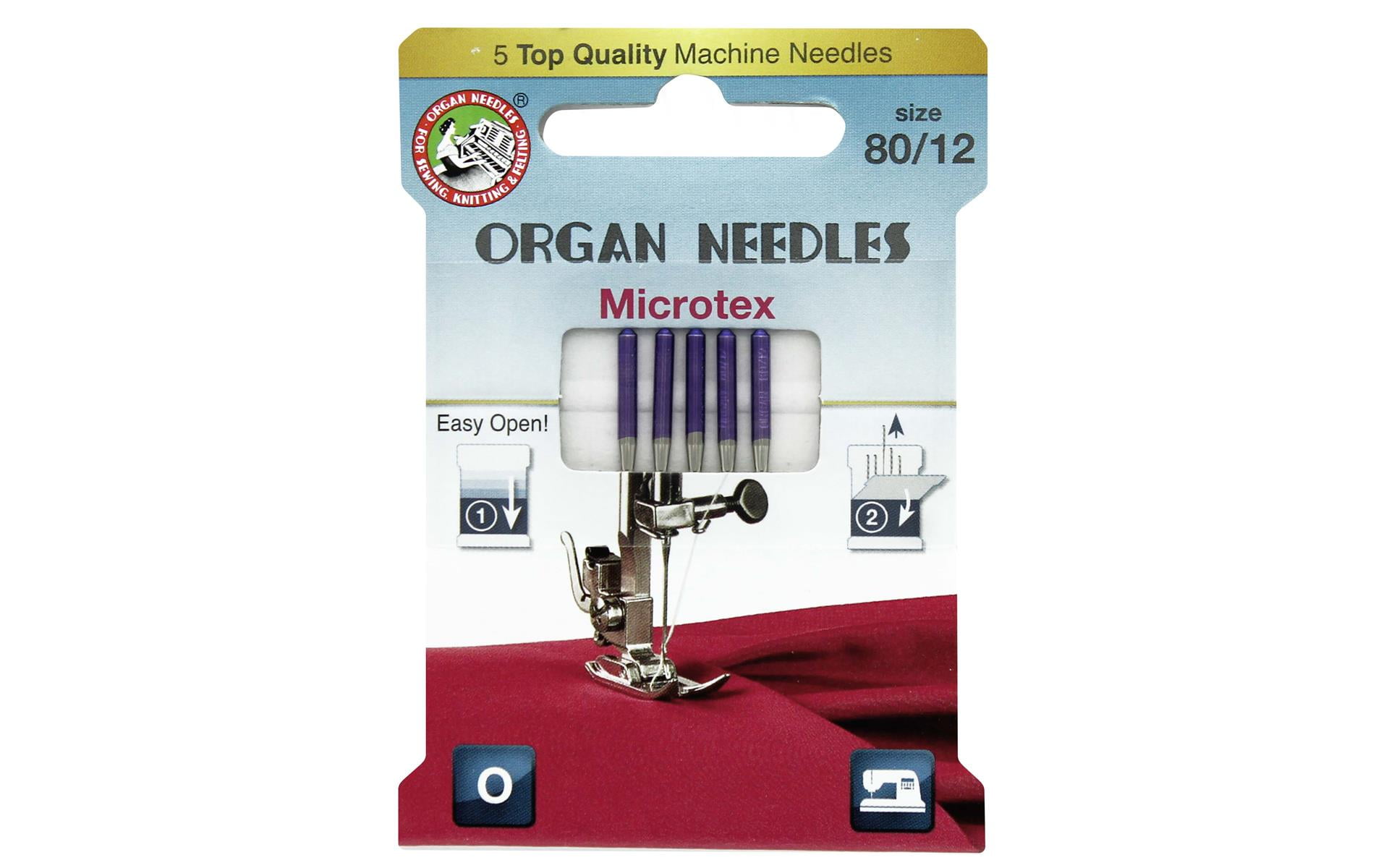 3000120 ORGAN NEEDLES MACH NEEDLE MICROTEX SZ80 12 5PC