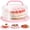 Pink, variant on Peach Plastic Cake Carrier with Lid, 10 Inch Capacity, Handles for Transporting Cakes Cupcakes Snacks
