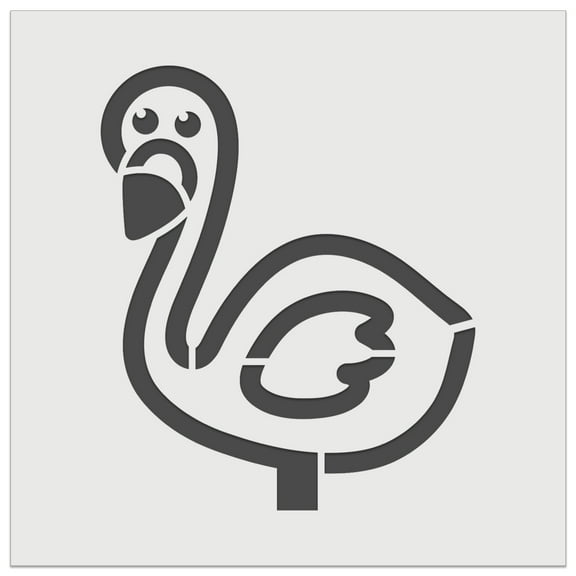 Peeking Flamingo DIY Cookie Wall Craft Stencil - 5.5 Inch