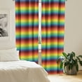 thumbnail image 2 of Ambesonne Fiesta Curtains, Colorful Rainbow Scale, Pair of 28"x84", Multicolor, 2 of 5