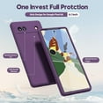 thumbnail image 3 of KOMI for Google Pixel 6A Phone Case Liquid Silicone, Cute Thin Slim Soft Rubber TPU Plain Smooth Gel Cover for Women Girl, Matte Solid Protective & Shockproof Bumper, Purple, 3 of 7
