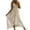 Beige, variant on LEAVINGSUO Sleeveless Dresses for Women Casual Summer Women's Fashion Sexy V-Neck Sleeveless Hollow Out Tassel Lace Solid Ankle-Length Dresses