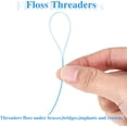 thumbnail image 4 of 100 PCS Floss Threaders, Deep Clean Dental Floss Threader for Braces, Bridges and Implants Multifunctional Floss Aids, Nylon Loop Design (Pack of 2, Blue), 4 of 5