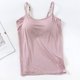 thumbnail image 3 of Camiseta sin mangas con sujetador informal suave y acolchado para mujer, camiseta sin mangas con tirantes finos, camisola para mujer con sujetador incorporado, novedad de 2024, 3 of 5