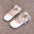 thumbnail image 2 of XinghaiYIDE Girls 2026 Flats with Beaded Strap & Bow, Lightweight Soft Sole Dressy Shoes for Toddler, Comfortable Princess Footwear for Wedding/Party/Everyday Wear,Sizes 3-12.5Y White, 2 of 8