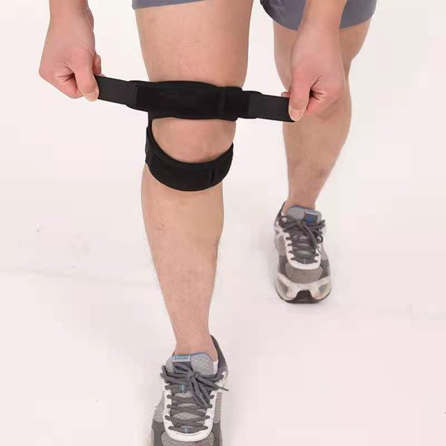 Rodillera ajustable para hombres y mujeres - Alivio del dolor en las articulaciones del menisco y estabilizador de la rótula - 1 juego (negro) LingWen 8390615955348