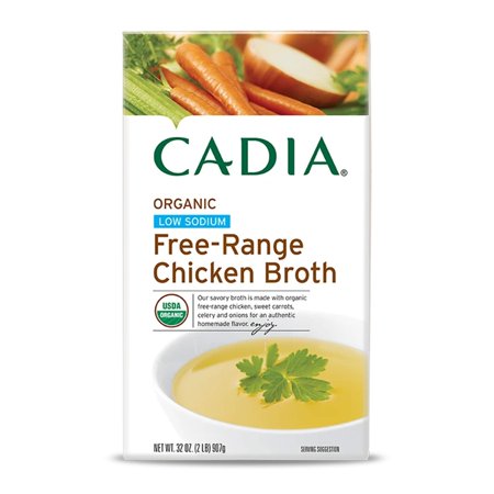 Cadia Organic Free-Range Chicken Broth, 32 Oz