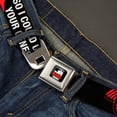 thumbnail image 2 of The Big Bang Theory Belt, Seatbelt Buckle Belt, Howard Double Helix I Wish I Were DNA Helicase Black, 34 to 52 Inches, 2 of 9