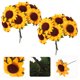 thumbnail image 3 of Ramo de girasoles artificiales de 100 piezas, ramo de boda, regalo, adorno de flores de simulación, 3 of 7