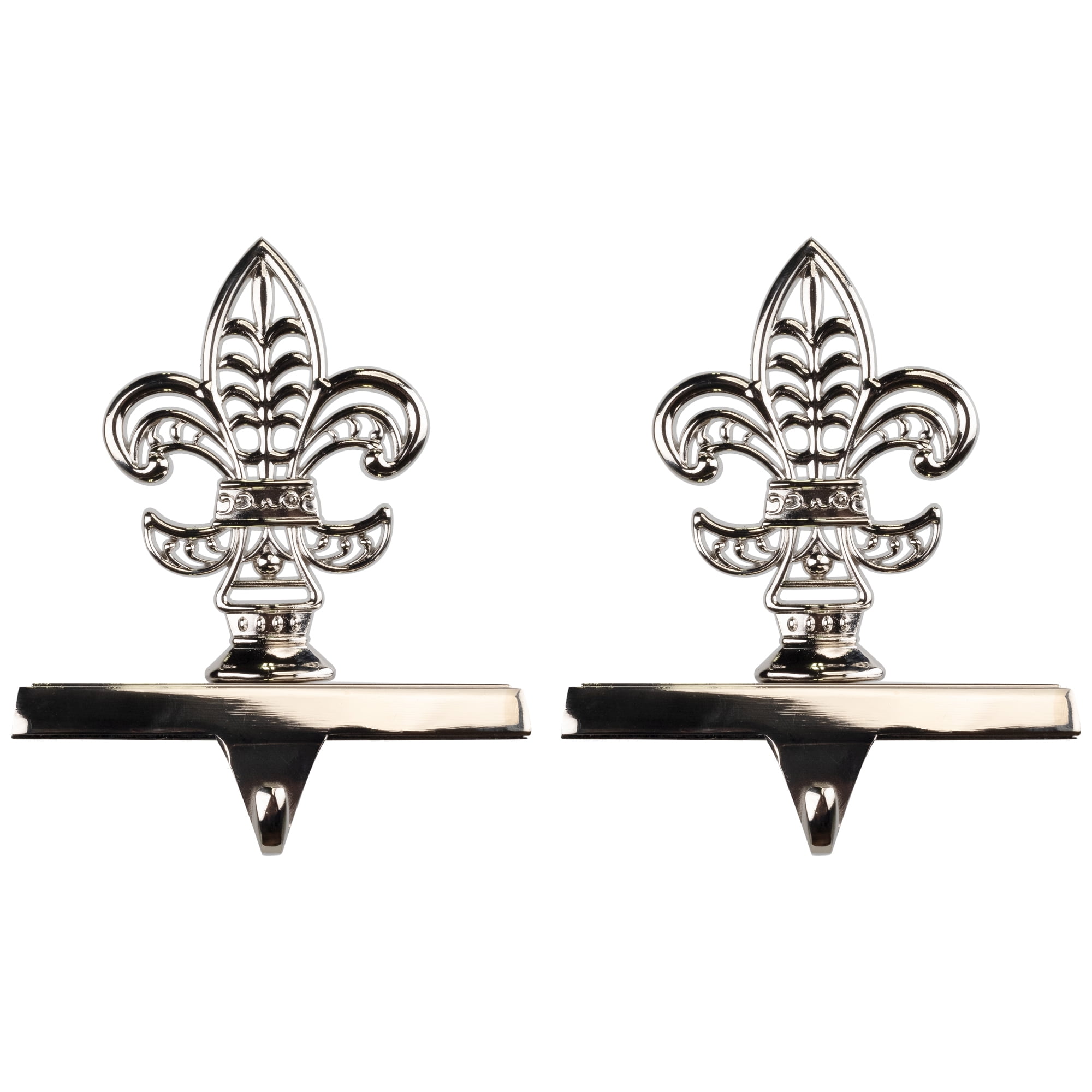 Northlight Fleur de Lis Christmas Stocking Holder - 5" - Set of 2
