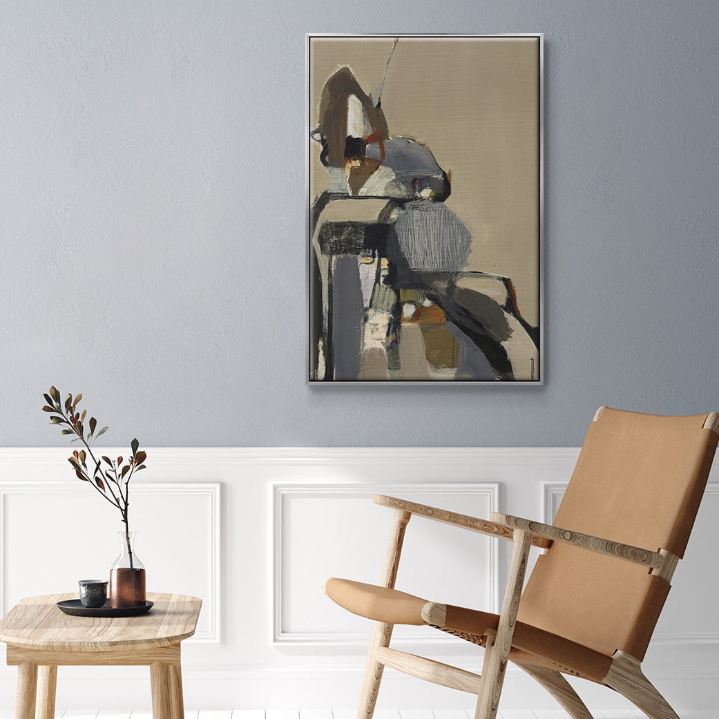 Landslide Framed Premium Gallery Wrapped Canvas - Ready to Hang - 17 x 25 - Silver Floating Frame