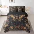 thumbnail image 2 of Homewish Animal Moth Boy Girl Bedding Comforter Set 7-Piece,Chic Floral Flowers Rose King Bedding Sets,Retro Vintage Aesthetic Ultra Soft Bed Sheets,Lightweight Room Decor,Reversible, 2 of 8