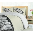 thumbnail image 5 of Ambesonne Charcoal Grey Duvet Cover Sets, Japanese Dumplings, 2-Queen, Pastel Green White, 5 of 7