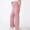 Pink, variant on Women's Maternity Wide Leg Pants Over The Belly Elastic High Wais Pregnancy Pants Summer Knot Front Pajamas Trousers Loungewear Bottom Pink Large