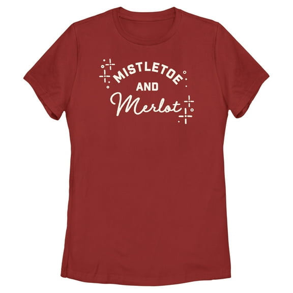 Women's Lost Gods Mistletoe and Merlot Graphic Tee Red Large