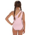 thumbnail image 2 of Jiueut Pink Axolotl Print Girls Swimsuit One-Piece Adjustable Straps Bathing Suit with Mesh Cover Ups Cut Out Swimwear Size 7-18 Years, 2 of 7