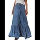 thumbnail image 3 of Faldas Largas de Mezclilla de Cintura Alta con Botones y para Mujer Azul M, 3 of 10