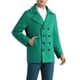 thumbnail image 4 of Abrigo Doble Botón Inspire Chic para Hombre, con Cuello Notched, Clásico Peacoat, L Verde, 4 of 6