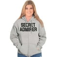 thumbnail image 3 of Secret Admirer Funny Valentines Day Zip Up Hoodie Men's Women's Brisco Brands S, 3 of 6