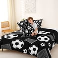 thumbnail image 4 of Erosebridal Boys Soccer Games Kids Queen Comforter Set,Football Sport Theme Bedding Comforter Set For Boys,Reversible Black 3pcs, 4 of 7