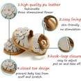 thumbnail image 5 of Infant Baby Girls Boys Sandals Summer Bowknot Crib Shoes Toddler Pu Leather Flower Soft Rubber Sole Dress Flats First Walker Shoes, 5 of 6