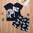 thumbnail image 4 of Loliuicca Kids Boys Short Sleeve Dinosaur Print T-Shirts Tops Short Pants, 4 of 6